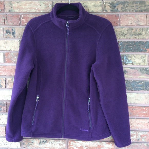Ll Bean Purple Polartec Fleece Full Zip 